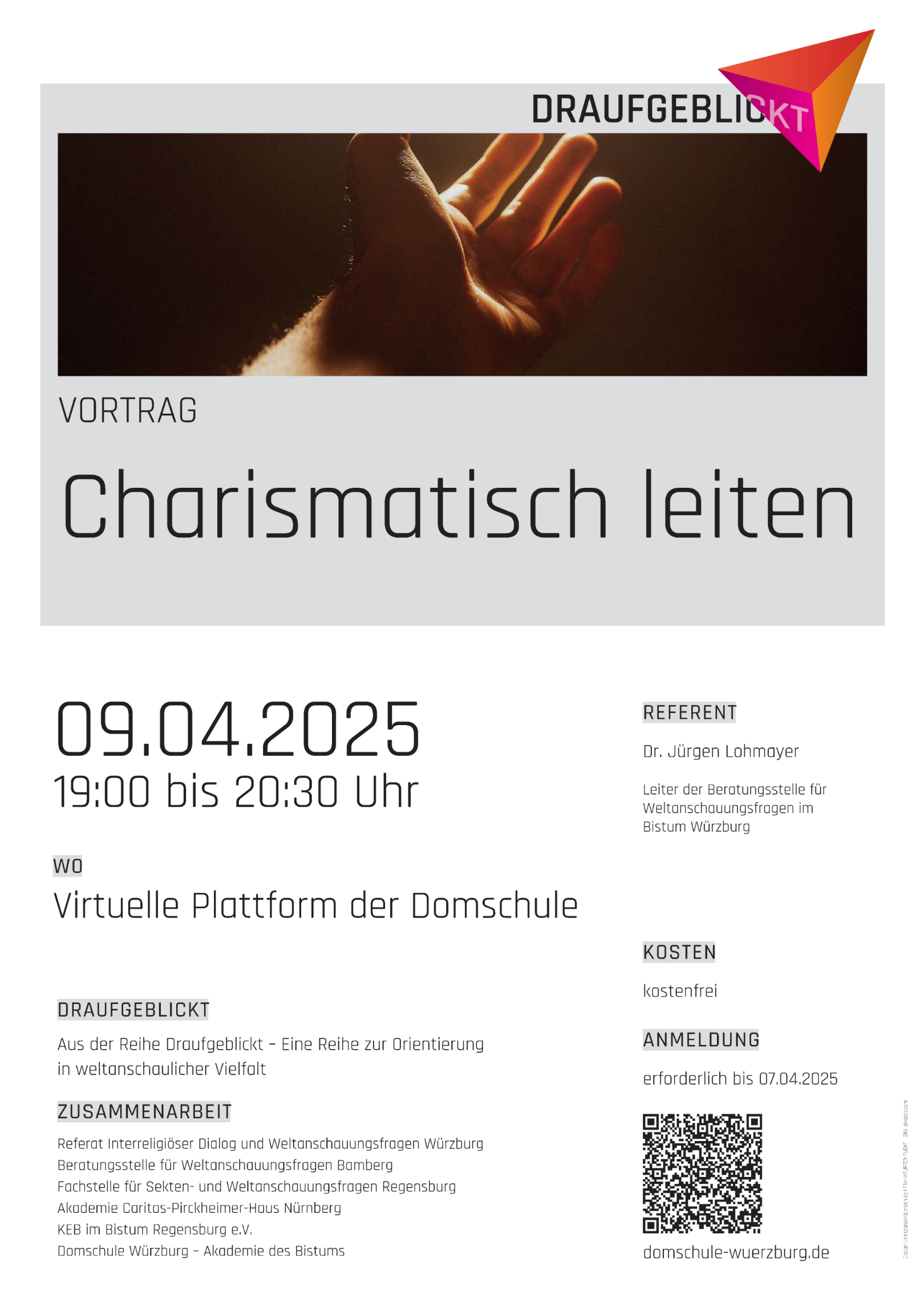 20250213 Draufgeblickt Plakat 2025 A2 1 Charismatisch leiten (c) ms