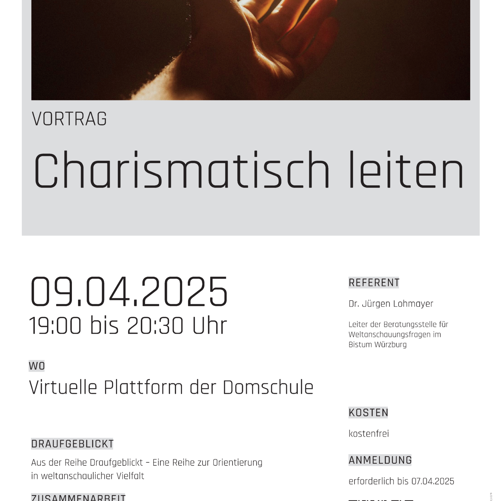 20250213 Draufgeblickt Plakat 2025 A2 1 Charismatisch leiten